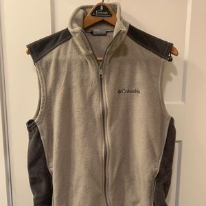 Men’s Tan/Grey Fleece Vest